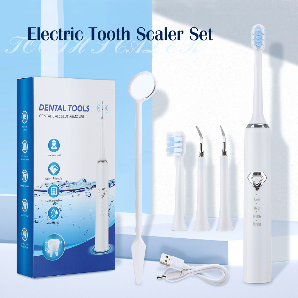 PASTSKY Electric Tooth Cleaner Machine Ultrasonic Dental Scaler USB Electric Toothbrush High Frequency Vibrations Whiten Tool