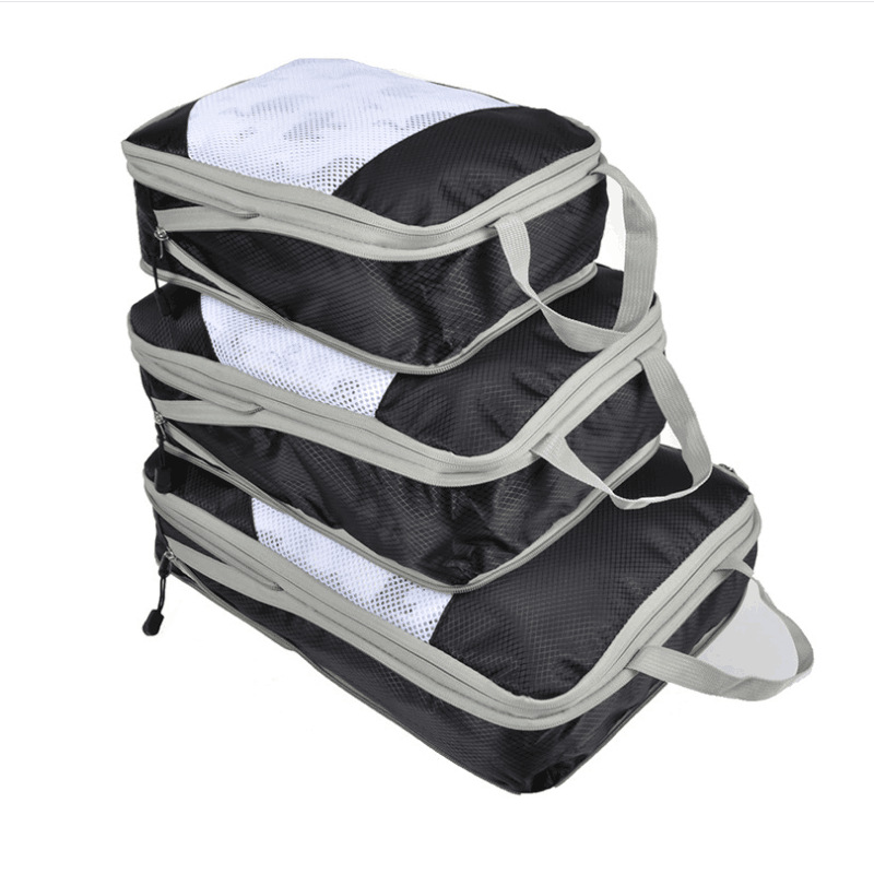 ✅[SG] Compression Travel Packing Cube Set / 4pcs & 3pcs Luggage Organiser/ Large Compression Nylon Travel Bag / Shoe Bag