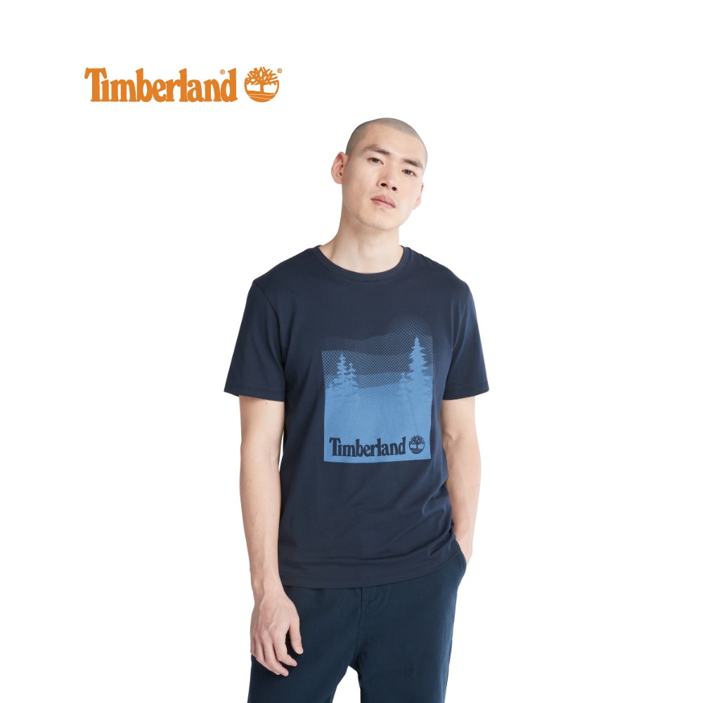Timberland All Gender Photographic-Print T-Shirt Dark Sapphire