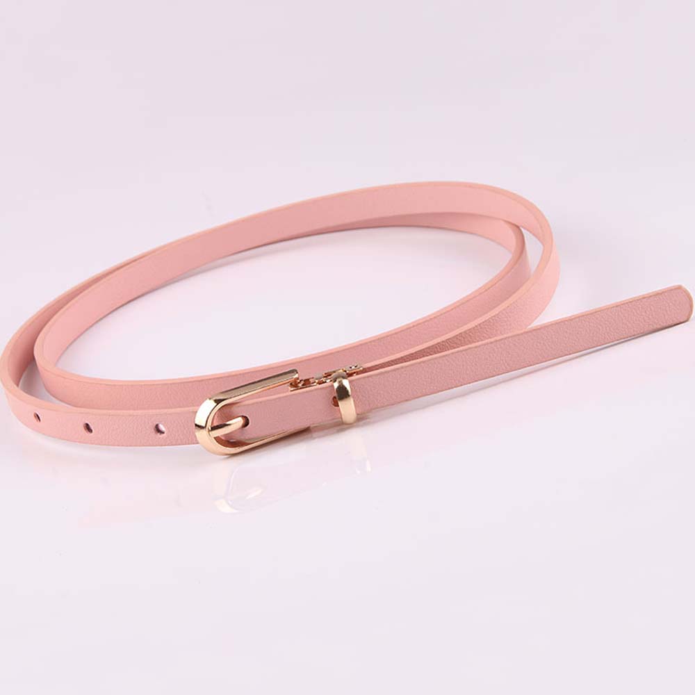 Belt For Women Simple Adjustable Women Candy Color Female Dress Strap Pu Leather Belt Thin Waistband Waist Belts
