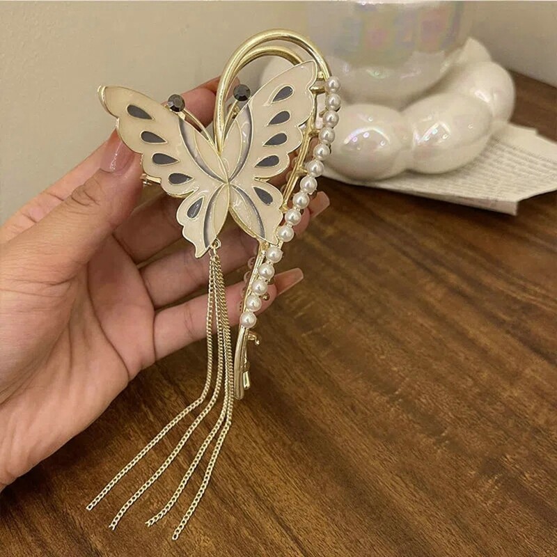 MJartoria New Full Diamond Colorful Butterfly Grab Hair Clip Fashion Are Versatile Sweet Super Fairy Girls Hairpin