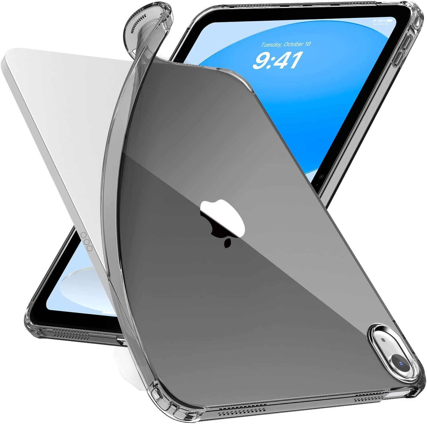 MoKo Clear Case Fit New iPad 10.9 2022, iPad 10th Generation Clear Case, Lightweight Soft TPU, Anti-Scratch Ultra Clear Protective Tablet Cover, Shockproof Impact Resistant