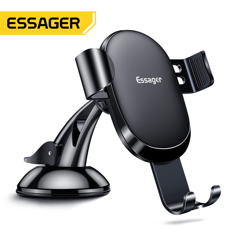 Essager Gravity Car Phone Holder Compatible with iPhone 12 11 Samsung Universal Holder For Phone in Car Suction Cup Cell Stand