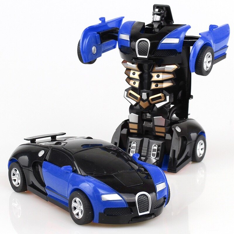 2 in 1 Sports Transformers Toy Car Robot Boy Bugatti Sports Car